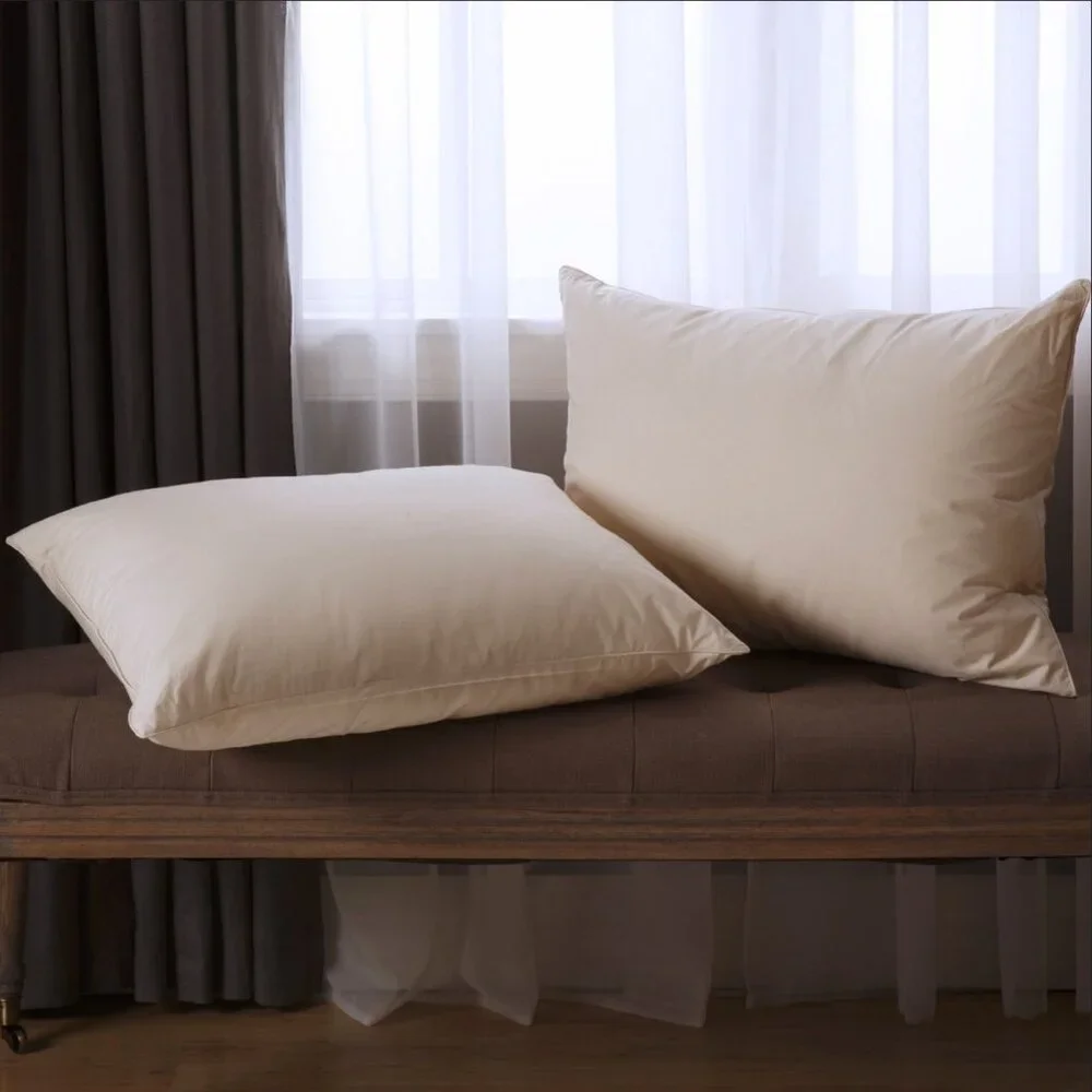2 AllerEase Allergy Relief Organic Cotton Cover Allergy Protection King Pillows